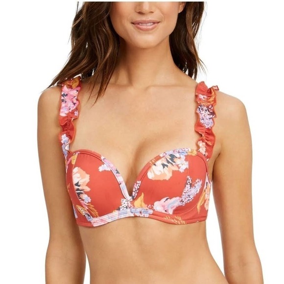 Sundazed Swimsuit Top 32 DD Floral Underwire NWT - Picture 1 of 6